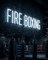 Fire Boxing · LED Neon — Weiß