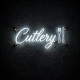 Cutlery · LED Neon — Weiß