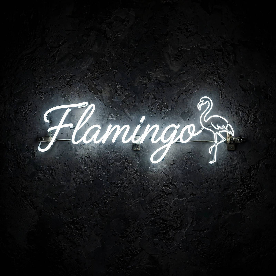 Flamingo · LED Neon — Weiß