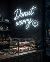 Donut worry · LED Neon — Weiß