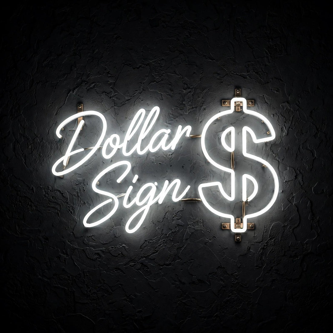Dollar Sign · LED Neon — Weiß
