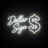 Dollar Sign · LED Neon — Weiß