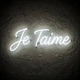 Je Taime · LED Neon — Weiß