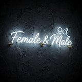 Female & Male · LED Neon — Weiß