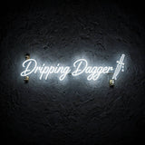 Dripping Dagger · LED Neon — Weiß
