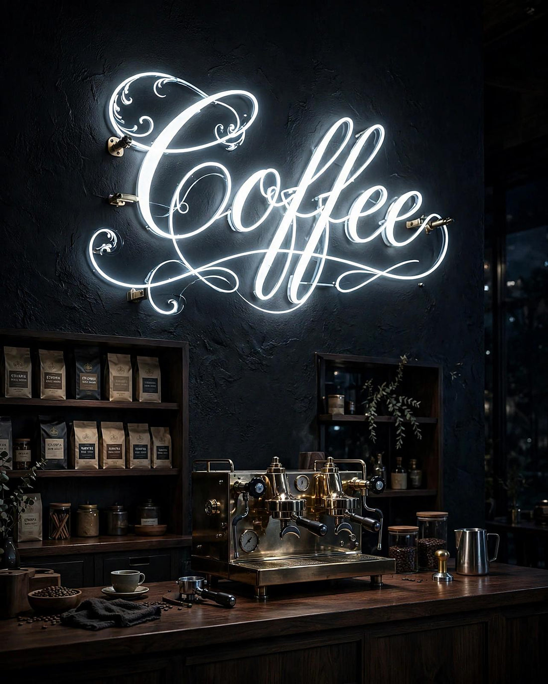 Coffee · LED Neon — Weiß