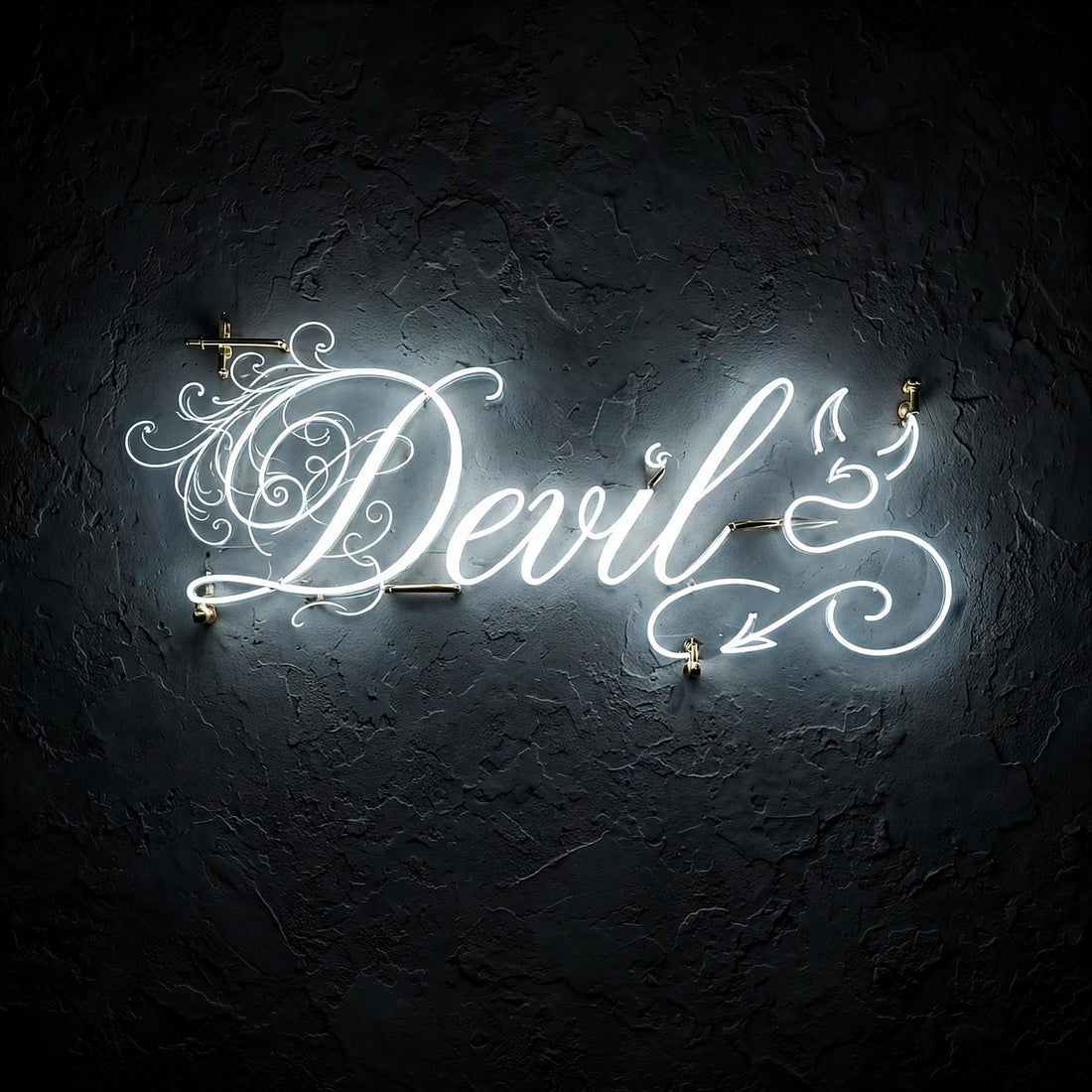 Devil · LED Neon — Weiß