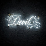 Devil · LED Neon — Weiß