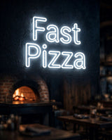 Fast Pizza · LED Neon — Weiß