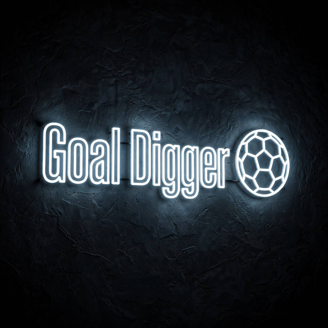 Goal Digger · LED Neon — Weiß