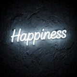 Happiness · LED Neon — Weiß