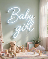 Baby girl · LED Neon — Weiß