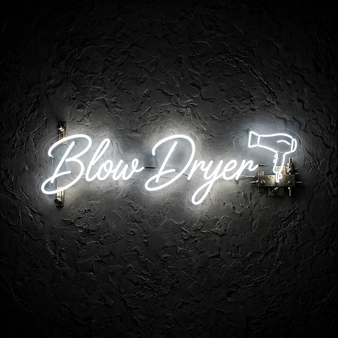 Blow Dryer · LED Neon — Weiß