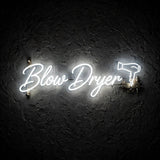 Blow Dryer · LED Neon — Weiß
