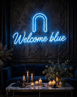 Welcome blue · LED Neon — Blau