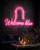 Welcome blue · LED Neon — Pink