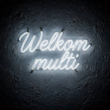 Welkom multi · LED Neon — Weiß