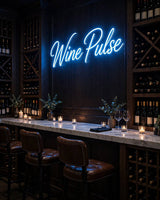 Wine Pulse · LED Neon — Blau
