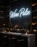 Wine Pulse · LED Neon — Weiß