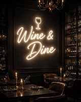Wine & Dine · LED Neon — Warmweiß
