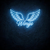 Wings · LED Neon — Blau