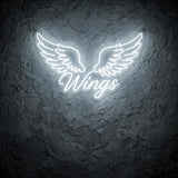 Wings · LED Neon — Weiß