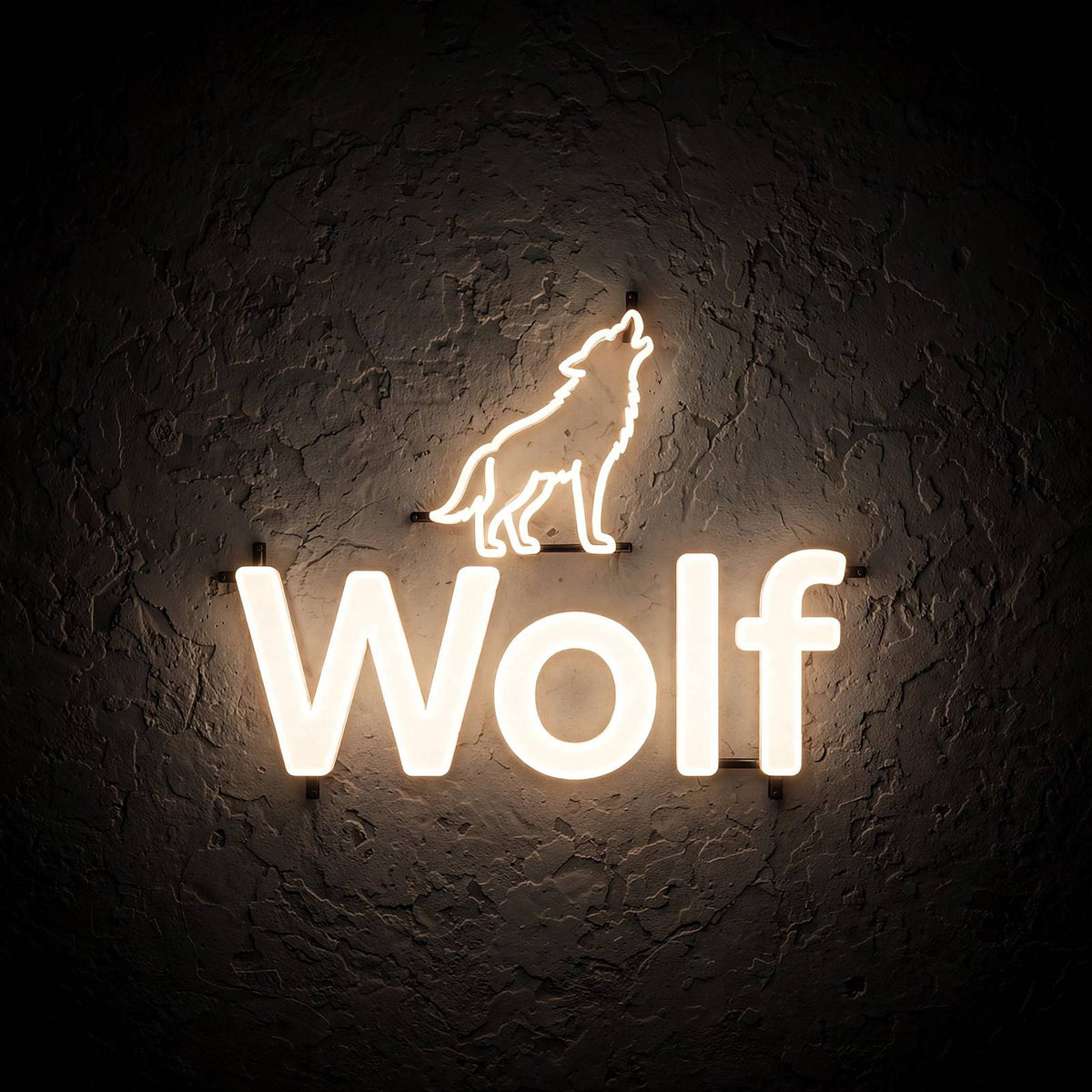 Wolf · LED Neon — Warmweiß