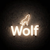 Wolf · LED Neon — Warmweiß