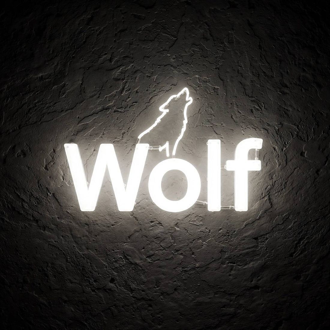Wolf · LED Neon — Weiß