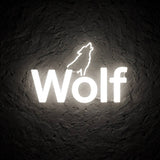 Wolf · LED Neon — Weiß
