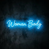 Woman Body · LED Neon — Blau