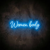 Women body · LED Neon — Blau