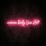 women body Line Art · LED Neon — Pink