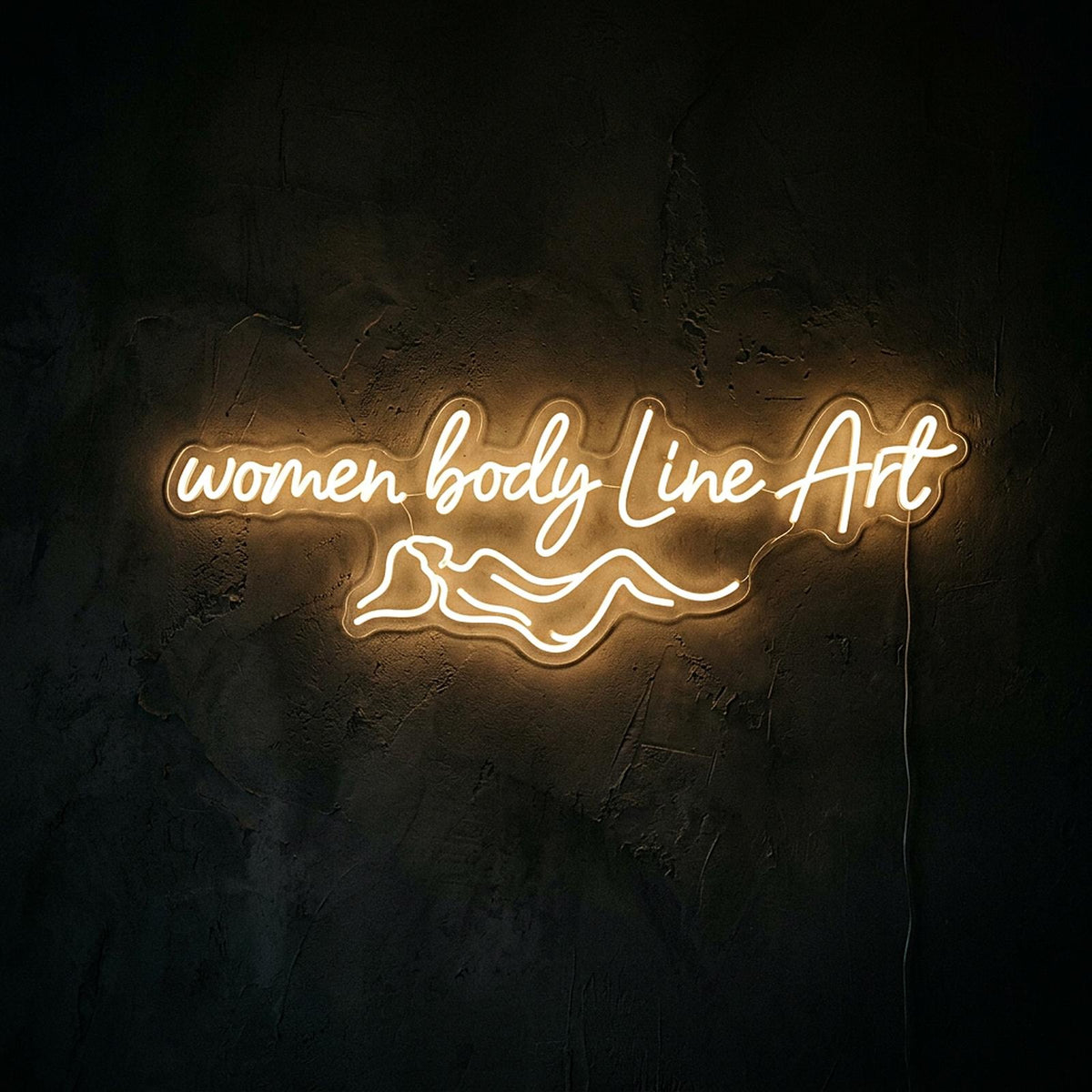 women body Line Art · LED Neon — Warmweiß