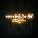 women body Line Art · LED Neon — Warmweiß