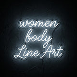 women body Line Art · LED Neon — Weiß