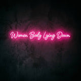 Women Body Lying Down · LED Neon — Pink
