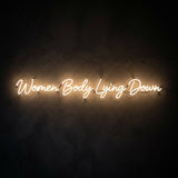 Women Body Lying Down · LED Neon — Warmweiß