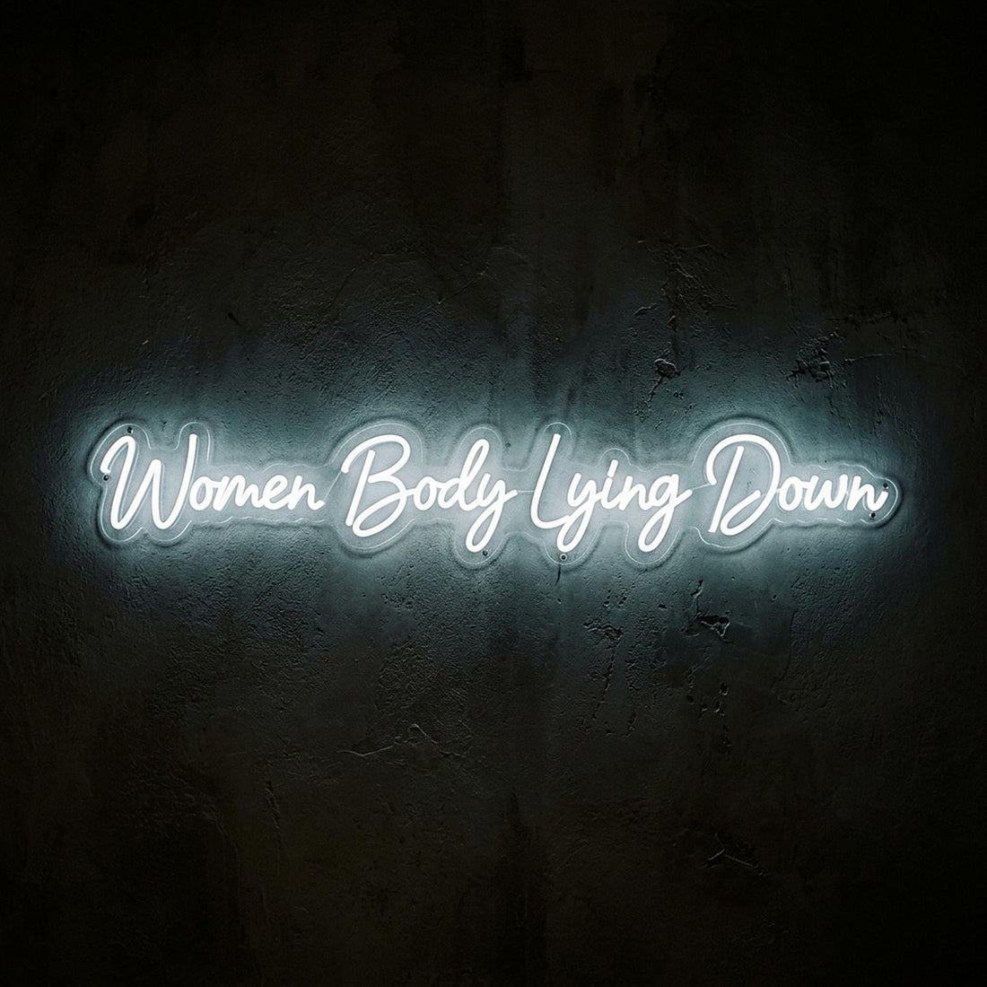 Women Body Lying Down · LED Neon — Weiß