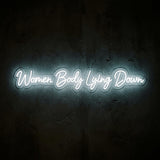 Women Body Lying Down · LED Neon — Weiß