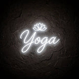 Yoga · LED Neon — Weiß